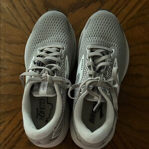 Brooks Light Gray Running Shoes, ghost.  Non smoking, pet friendly home.